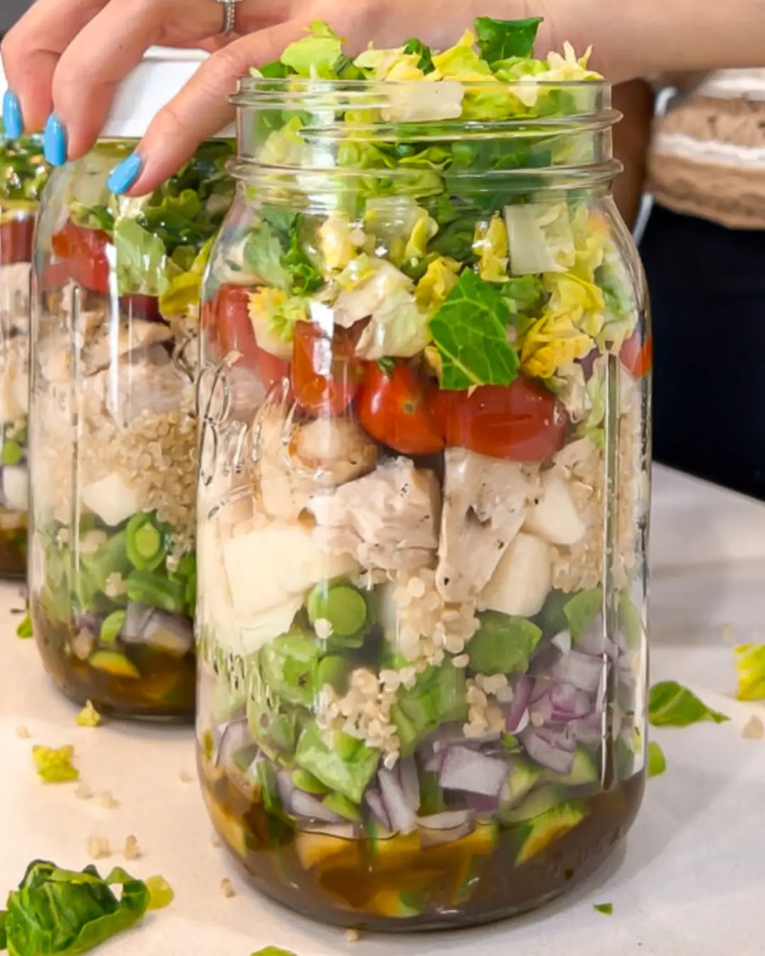 Salada mediterrânea + molho agridoce